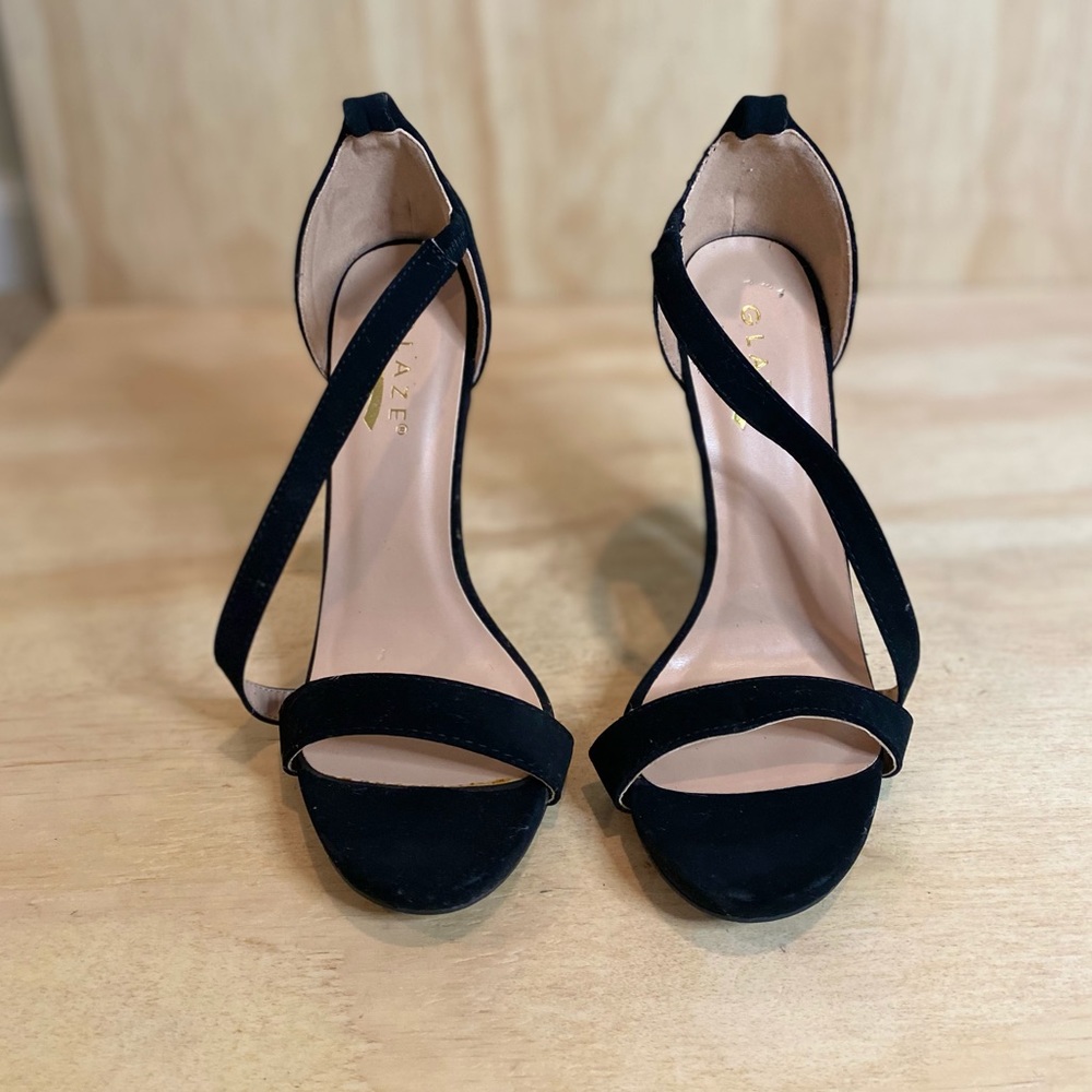 Glaze Black Heels
